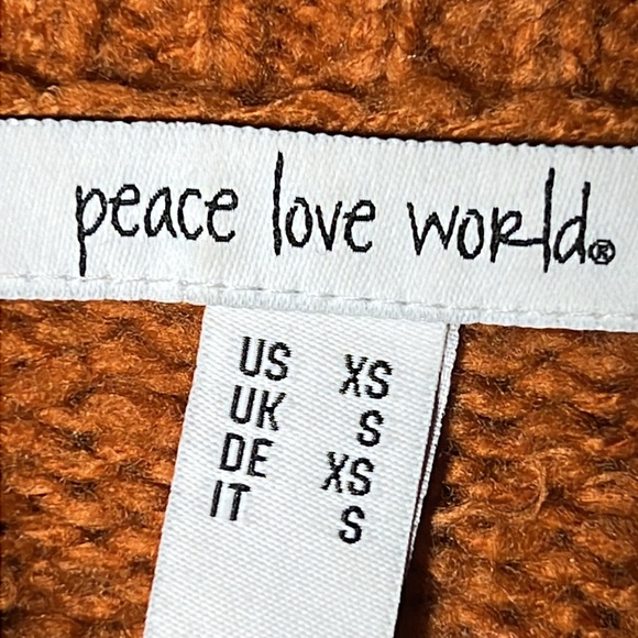 Peace Love World “Thankful” spice Intarsia Sweater Size XS - Picture 8 of 14